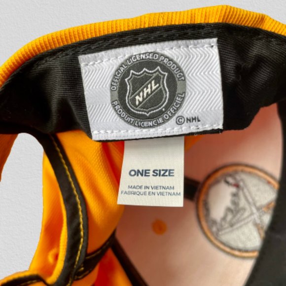Buffalo Sabres NHL Logo and Name Gold  Fan Favorite Velcro Hat - Picture 4 of 4